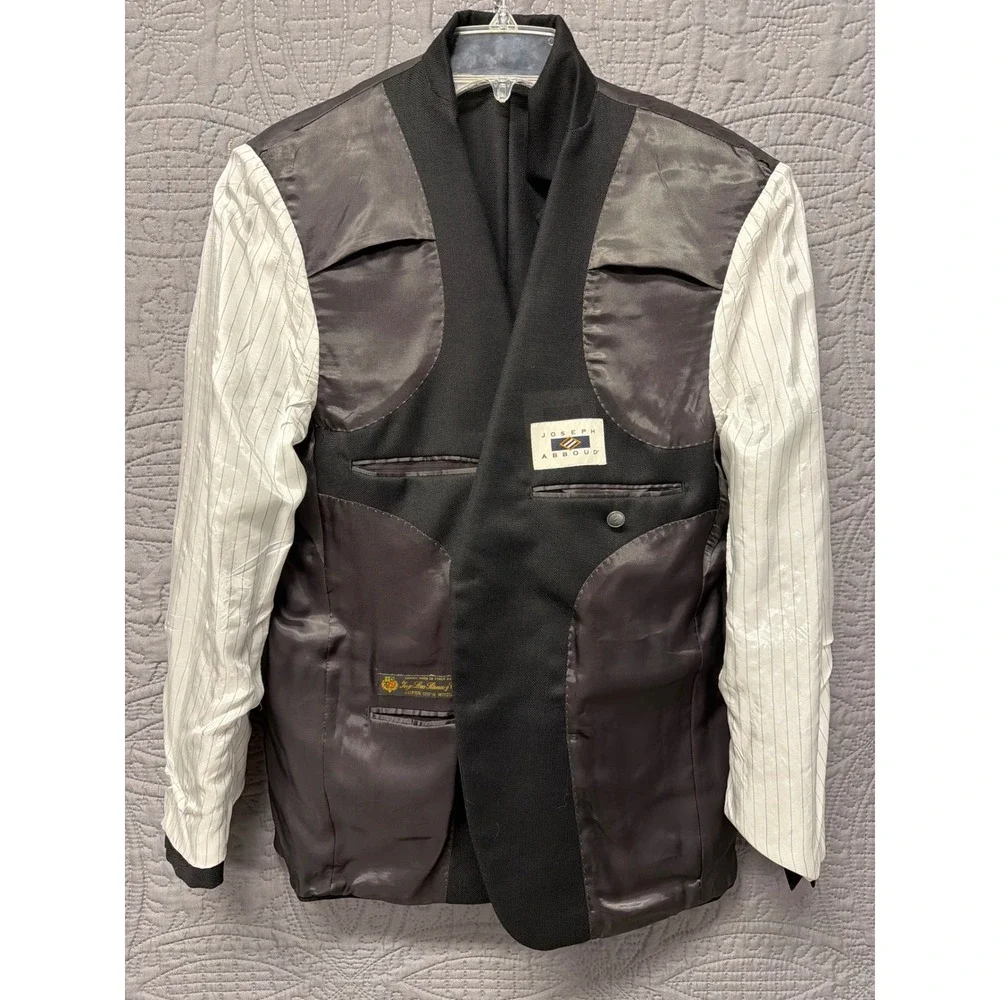 Joseph Abboud Loro Piana Super 120s Wool Blazer Mens 40 Short Black‎ Sport Coat